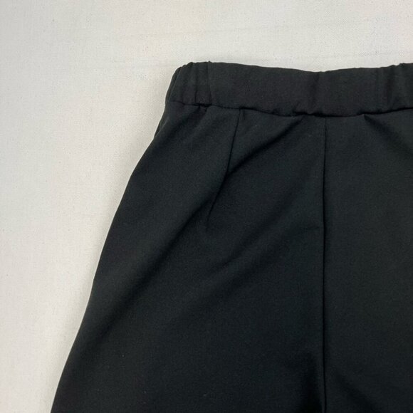 Good Luck Gem Womens Gauchos Pants Black High Rise Elastic Waist Stretch XS - Picture 2 of 10